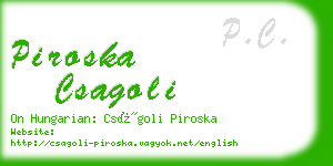 piroska csagoli business card